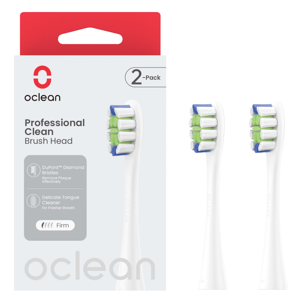 Oclean końcówki szczoteczki Professional Clean W02 P1C1 białe 2 szt.