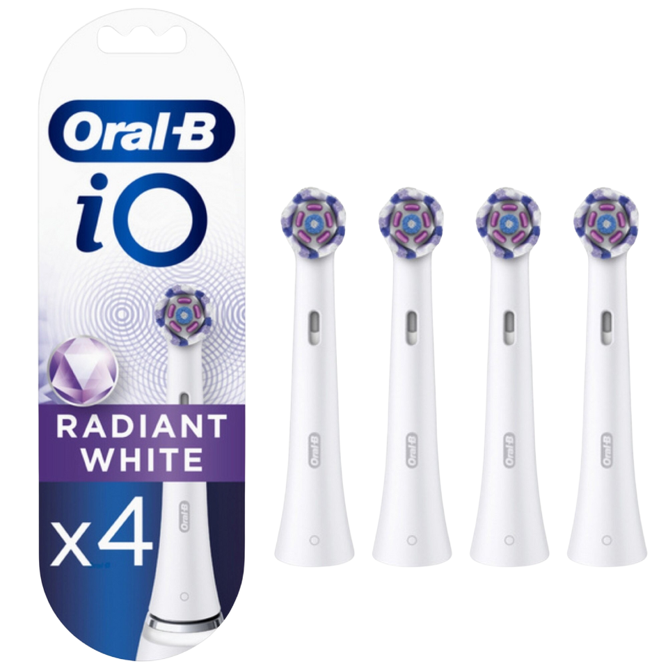Oral-B Radiant White białe końcówki do szczoteczki iO Polerujące 4szt.