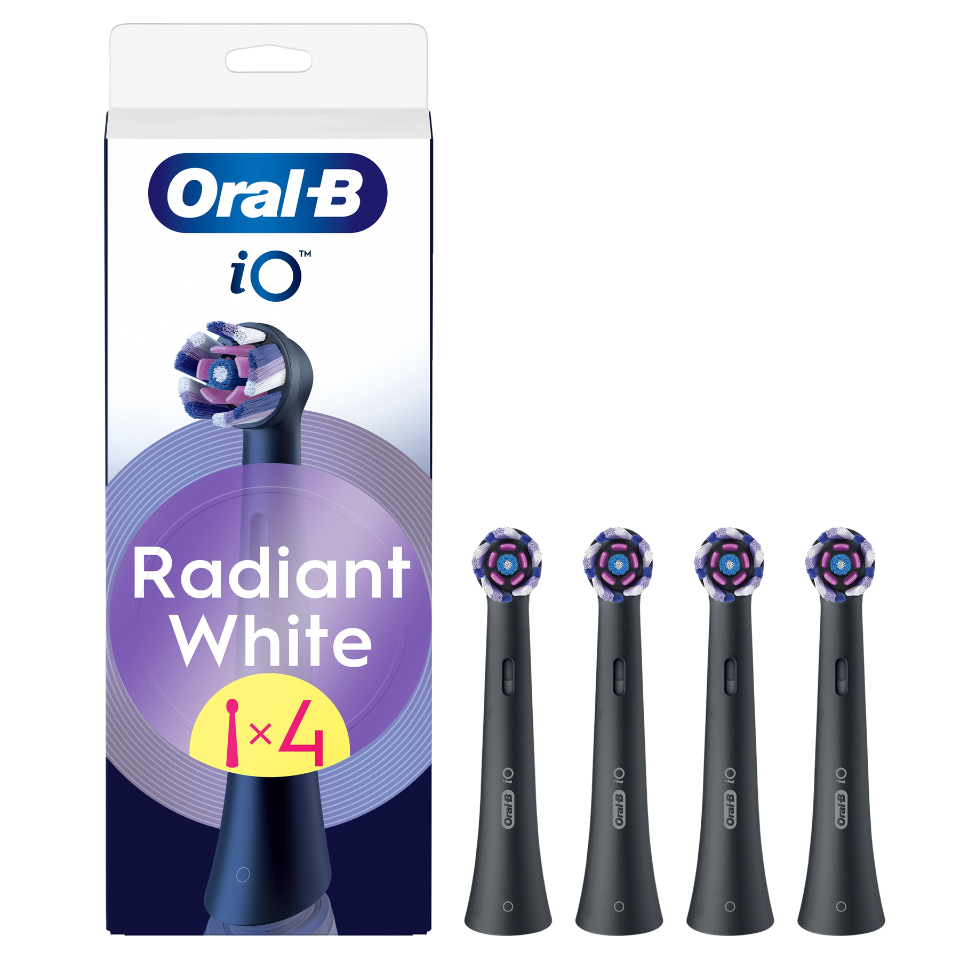 Oral-B Radiant White czarne końcówki do szczoteczki iO Polerujące 4szt.