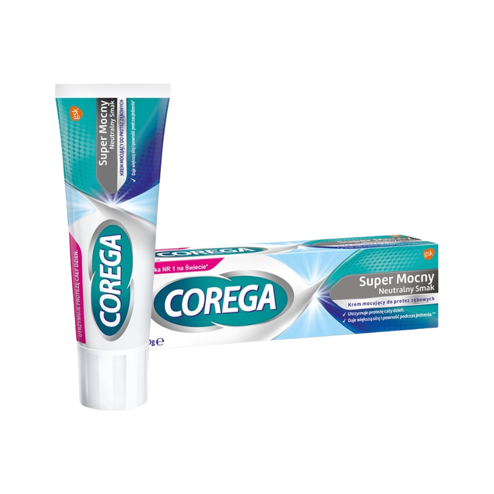 Corega krem do protez super mocny, neutralny smak 40g