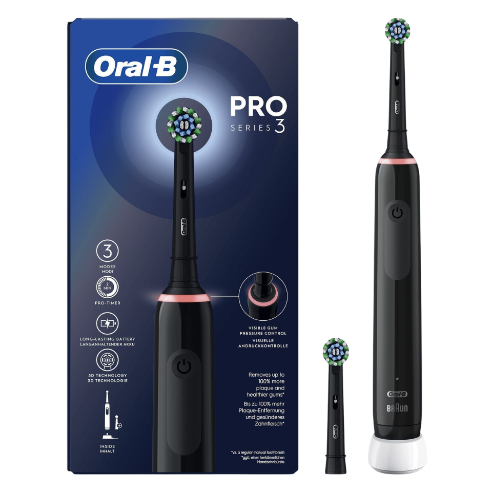 Oral-B Pro 3 3000 Czarna szczoteczka elektryczna